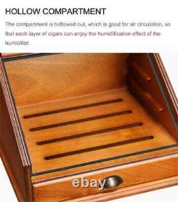 100 Count Luxury Cigar Cedar Wood Display Cabinets Cigar Storage Box Humidifier