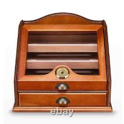 100 Count Luxury Cigar Cedar Wood Display Cabinets Cigar Storage Box Humidifier