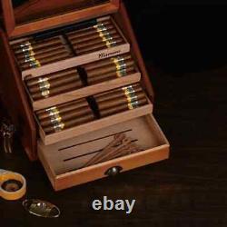 100 Count Luxury Cigar Cedar Wood Display Cabinets Cigar Storage Box Humidifier