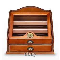 100 Count Luxury Cigar Cedar Wood Display Cabinets Cigar Storage Box Humidifier