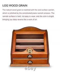 100 Count Luxury Cigar Cedar Wood Display Cabinets Cigar Storage Box Humidifier