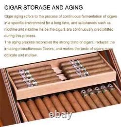 100 Count Luxury Cigar Cedar Wood Display Cabinets Cigar Storage Box Humidifier