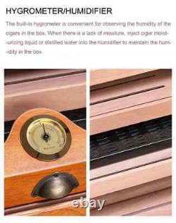 100 Count Luxury Cigar Cedar Wood Display Cabinets Cigar Storage Box Humidifier