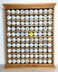 100 Golf Ball Solid Wood Display Case Cabinet Wall Shelf + 100 Balls Included
