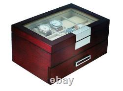 10 20 Slot Wrist Watch Oak Wood Storage Display Box Display Case Chest Cabinet