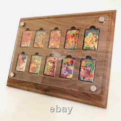 10 Grids Walnut Wood Display Frame Storage Case for Zippo Lighters