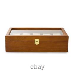 10 Grids Wood Jewelry Organizer Box Watch Holder Storage Case Watch Display Box