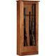 10 Gun Rifle Safe Classic Wood Cabinet Security Cash Jewelry Firearm Storage