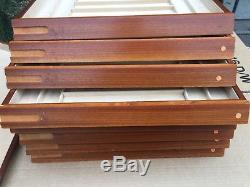 10 Quality Woodengrooved Wrist Watch Case Presentation Display Tray Shop Storage