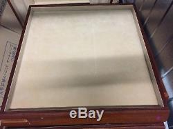 10 Quality Woodengrooved Wrist Watch Case Presentation Display Tray Shop Storage