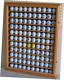 110 Golf Ball Display Case Wall Cabinet Holder, Solid Wood (oak Finish)