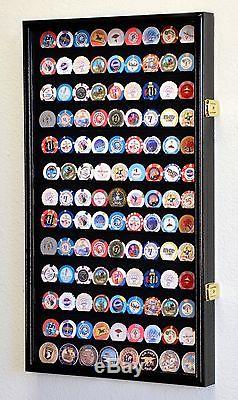 117 L Casino Chip Coin Display Case Cabinet Chips Holder Wall Rack 98% UV Locks