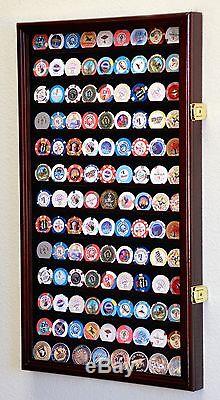 117 L Casino Chip Coin Display Case Cabinet Chips Holder Wall Rack 98% UV Locks