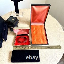 11pc Lot Mid Century Jewelry Presentation Br Orange Box Ring Display VTG Antique