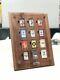 12 Grids Solid Walnut Wood Display Frame Storage Case For Zippo Lighters