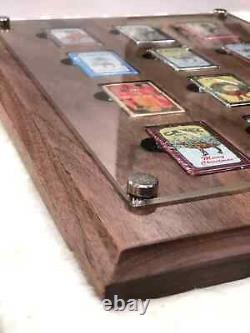 12 Grids Walnut Wood Display Frame Board Storage Panel Case for Zippo Lighters