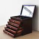12'' Large Wooden Jewellery Box Organizer Bracelet Necklaces Ring Display Case