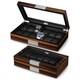 12 Watch Box For Men Watch Display Case Wood Luxury Watch Box With Large Glas