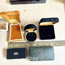 12pc Lot Mid Century Jewelry Presentation Gold Box Ring Display VTG Antique