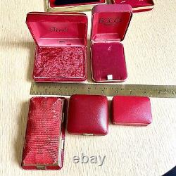 12pc Lot Victorian Jewelry Presentation Red Box Ring Display VTG Antique Empty