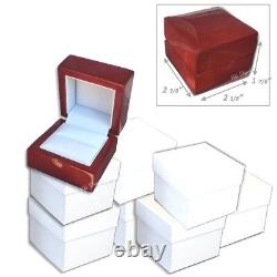 12pc Ring Gift Boxes Red Wood Ring Gift Box Engagement Ring Box Highest Quality