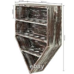14 Baseball Home Plate-Shaped Wall-Mounted Torched Wood Display/Storage Case