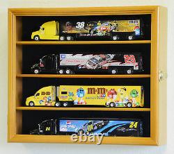 164 Scale Hot Wheels Semi Big Rig Trailer Truck Display Case Cabinet Holds 4