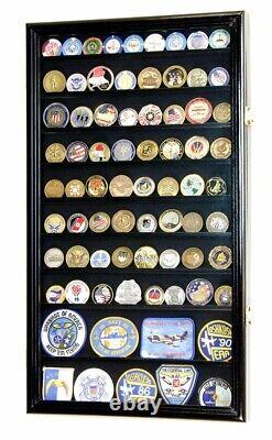 16 x 26 inchLarge Military Challenge Coin Display Case Cabinet Holders Rack 98%