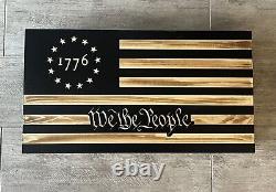 1776 We The People Trap Door Concealment Gun Case RFID Lock Wall Decor