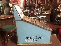 1800's CHARLES DENBY Cigar Countertop Display Case with2 wood boxes WATCH VIDEO