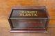 1880s Hickory Elastic Sewing Thread Old Country Store Counter Wood Display Case