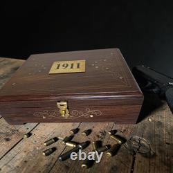 1911 Wood Storage Case Indian Rosewood/Sheesham Brown Velvet Lined