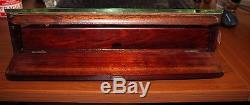1915 PARKER LUCKY CURVE GLASS Wood 24 Fountain Pen Display Case Heavy 10lbs