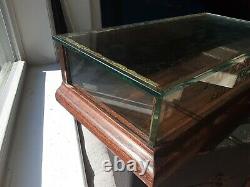 1920s PARKER PENS LUCKY CURVE Fountain Pen Counter OAK / GLASS Display Case