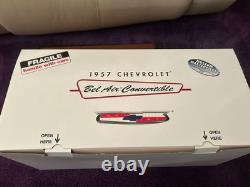 1957 Chevrolet Bel Air Convertible Danbury Mint withBox, Wood Plaque Display Case