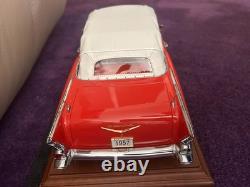 1957 Chevrolet Bel Air Convertible Danbury Mint withBox, Wood Plaque Display Case