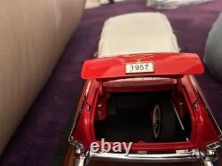 1957 Chevrolet Bel Air Convertible Danbury Mint withBox, Wood Plaque Display Case