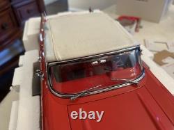 1957 Chevrolet Bel Air Convertible Danbury Mint withBox, Wood Plaque Display Case