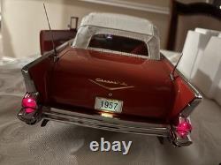 1957 Chevrolet Bel Air Convertible Danbury Mint withBox, Wood Plaque Display Case