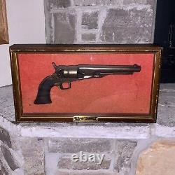 1963 Embosograf US Cavalry 44Cal 1860 Civil War Revolver Gun + Wood Display Case