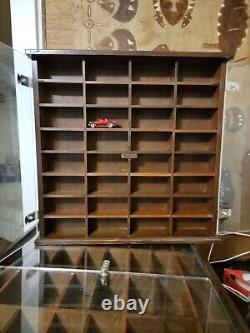 +1976- Sears Japan Wood Wall Mount Cabinet Curio 32 cube display shelf cubby