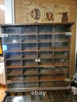 +1976- Sears Japan Wood Wall Mount Cabinet Curio 32 cube display shelf cubby