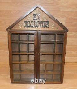 1978 Enesco Imports My Collection Wall Hanging Display Case with Doors READ