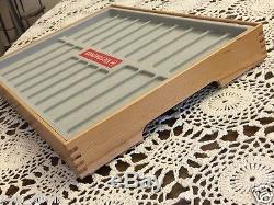 1980's VICTORINOX Display Holder Case Wood For 20 Knifes