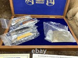 1981 Buck Grand Slam Lockback Knife Collection In Wood Display Case Mint /Rare