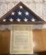 1983 U. S. S. Arizona American Memorial Flag With Wood Display Case Vintage