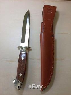 1988 PUMA 12 6500 Cougar Knife by HEHN Leather Sheath, Wood Display Case MINT