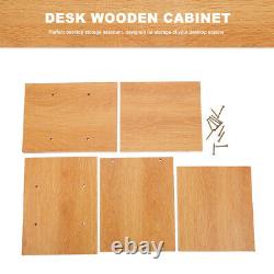 1Pc Wooden Desktop Organizer Wood Durable Practical Layered Stand Storage Shelf