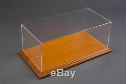 1/18 Display case, Mahogany wood colour base Hand made, scratch resistant acryli