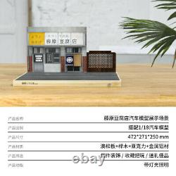 1/18 Initial D Fujiwara Tofu Shop Scene Figure LED Display Case for AE86